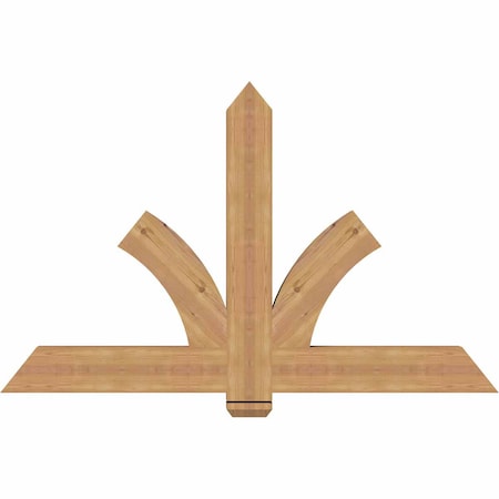 Ekena Millwork Redmond Smooth Timber Gable Bracket, Western Red Cedar, 60"W x 38"H x 3 1/2"D x 5 1/2"F, 15/12 Pitch GBW060X38X0406RED00SWR